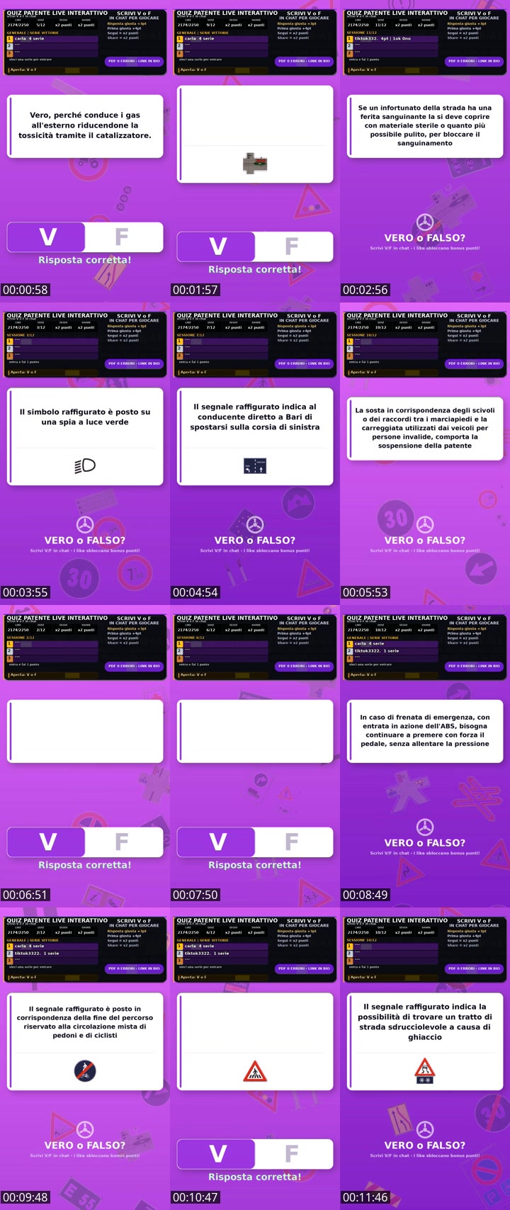 TikTok live: QUIZ PATENTE A1/B - PDF GRATIS i by @miapatente