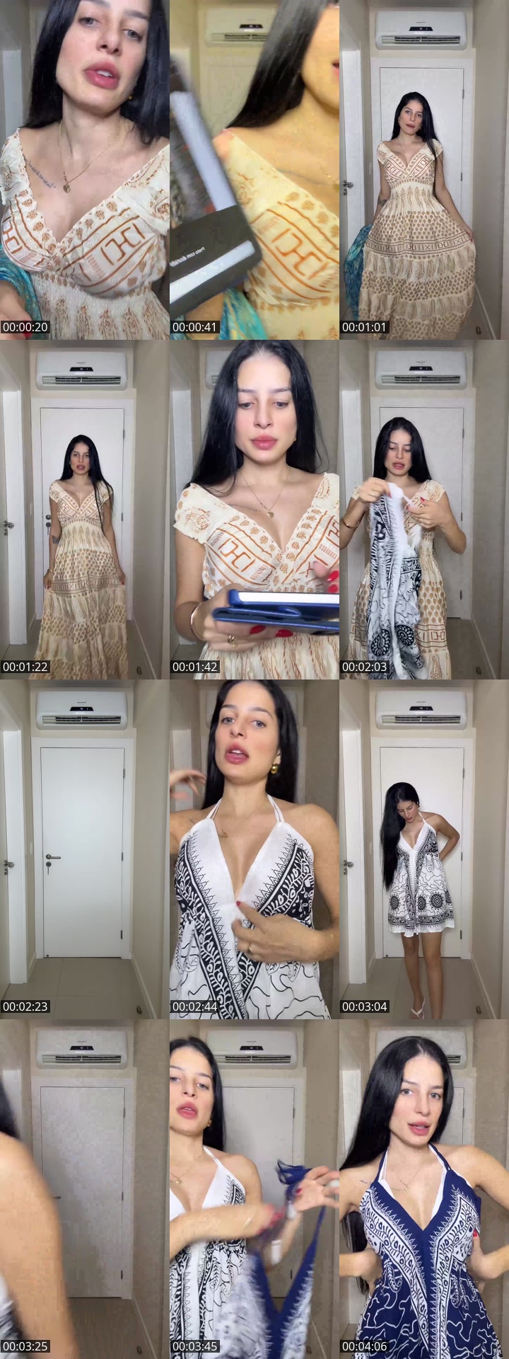 TikTok live: Vestido curto floral mulheres by @natalliaamont