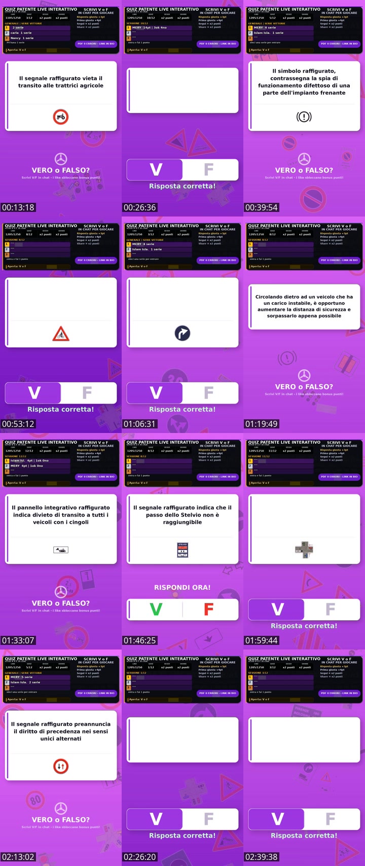 TikTok live: QUIZ PATENTE A1/B - PDF GRATIS i by @miapatente