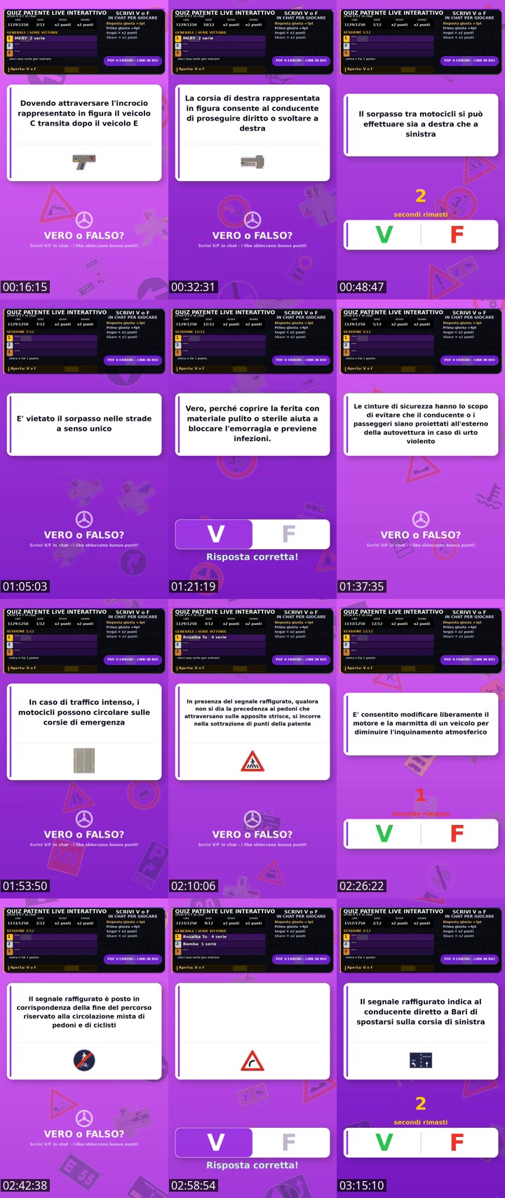 TikTok live: QUIZ PATENTE A1/B - PDF GRATIS i by @miapatente