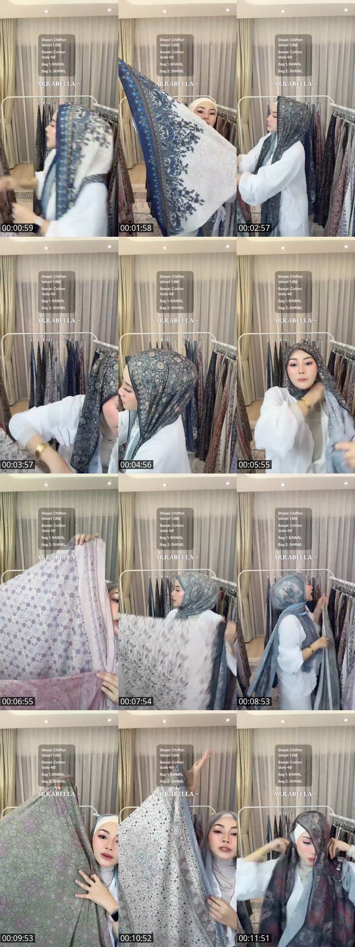 TikTok live: REVIEW SHAWL N BAWAL CANTIK 😍 by @theainqurratu