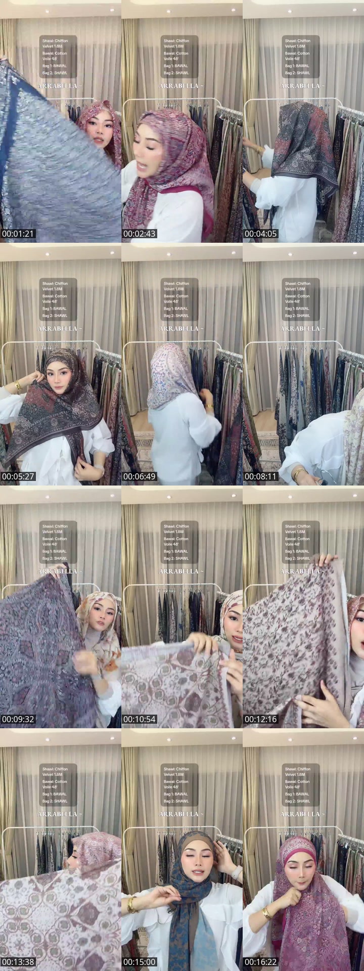 TikTok live: REVIEW SHAWL N BAWAL CANTIK 😍 by @theainqurratu