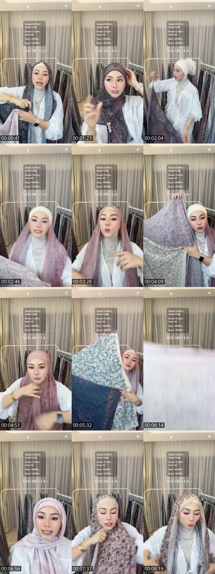 TikTok live: REVIEW SHAWL N BAWAL CANTIK 😍 by @theainqurratu