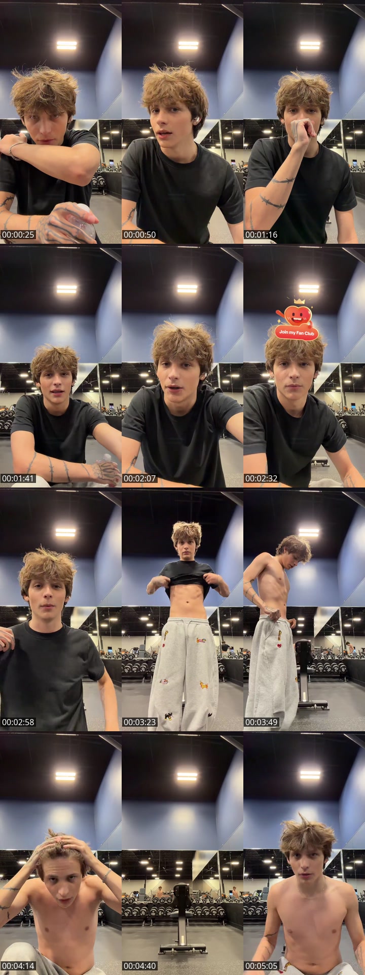 TikTok live: Gym Stream by @theyhategavinn