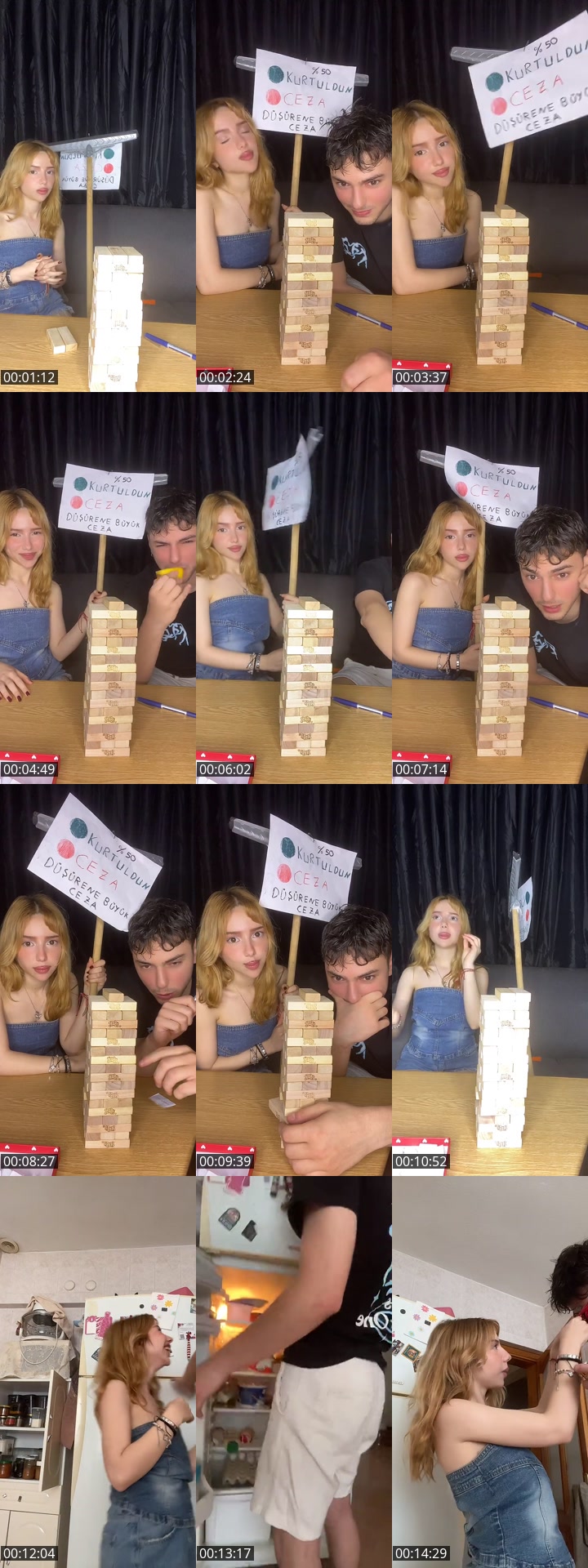 TikTok live: VİRAL JENGA CEZALI by @visneli.biber