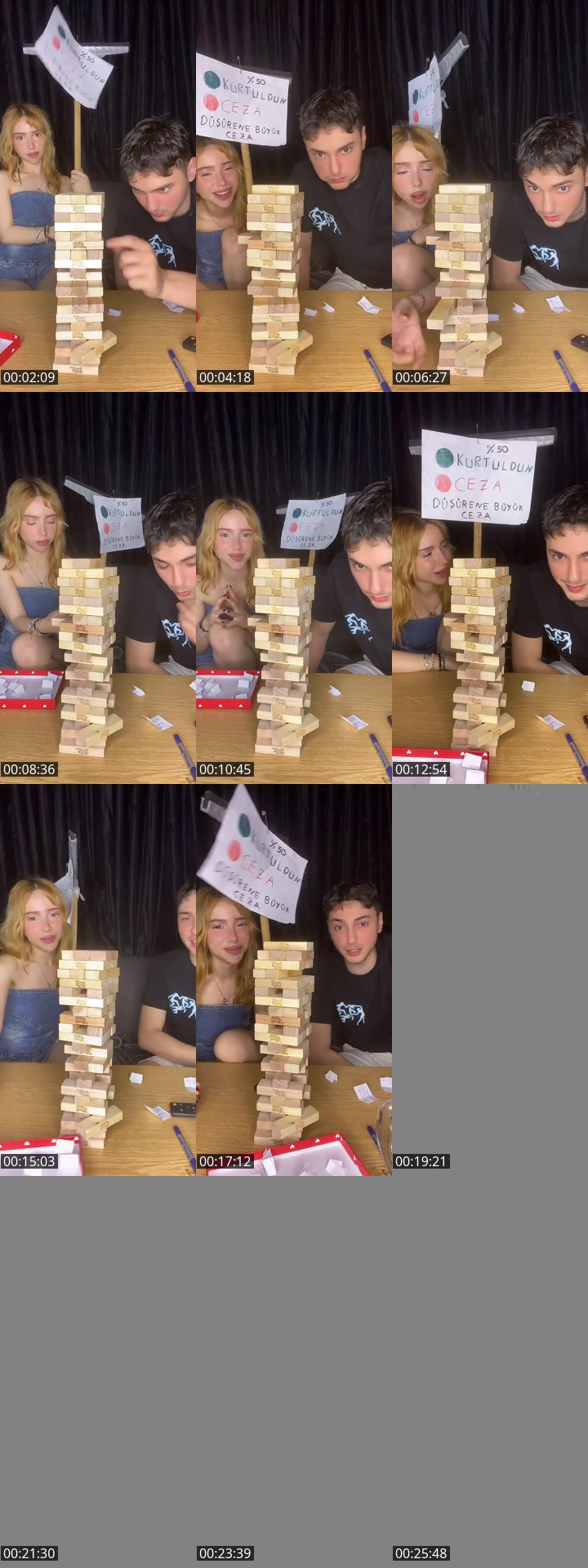 TikTok live: VİRAL JENGA CEZALI by @visneli.biber