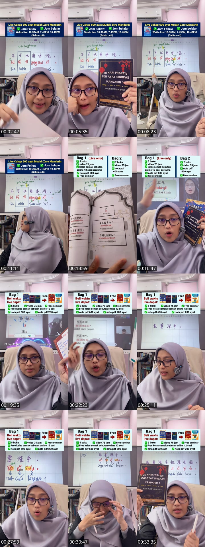 TikTok live: 3 AYAT MUDAH ZERO MANDARIN by @cikgumandarinzazah