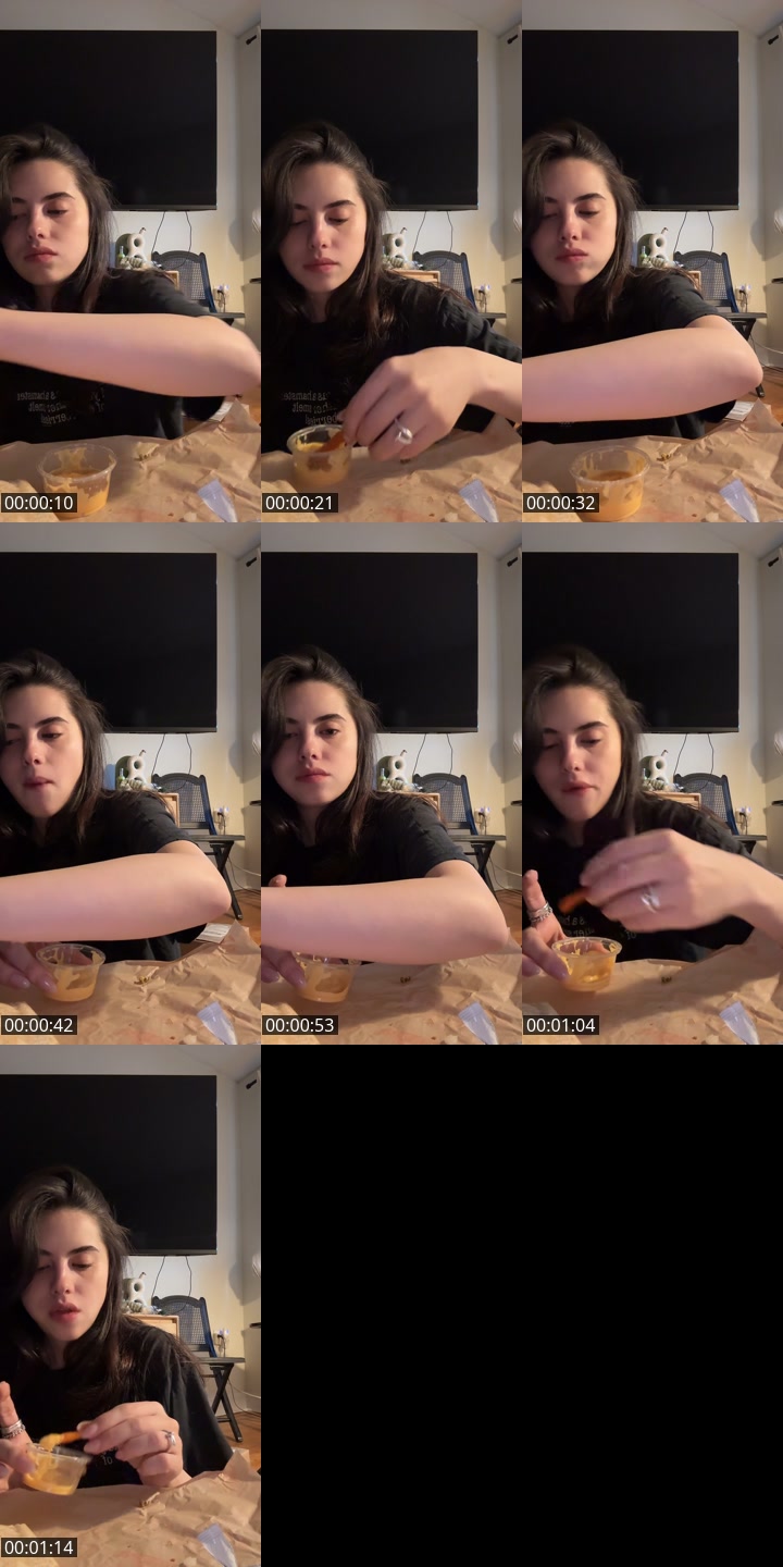 TikTok live: Eating not talking by @morganbcohen