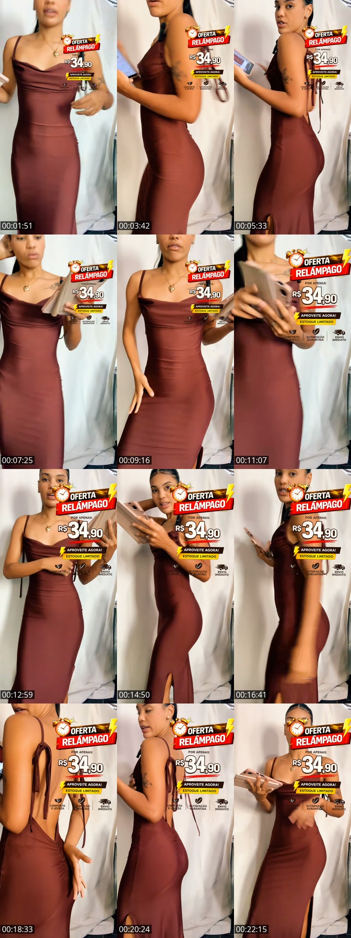 TikTok live: Vestido Maitê costas nua by @achadosdaindii