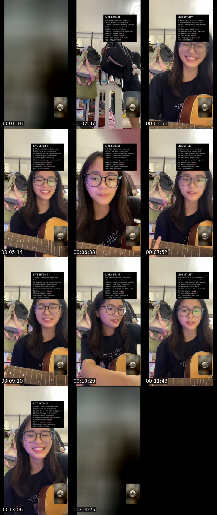 TikTok live: singing with a broken guitar by @sephjoyys