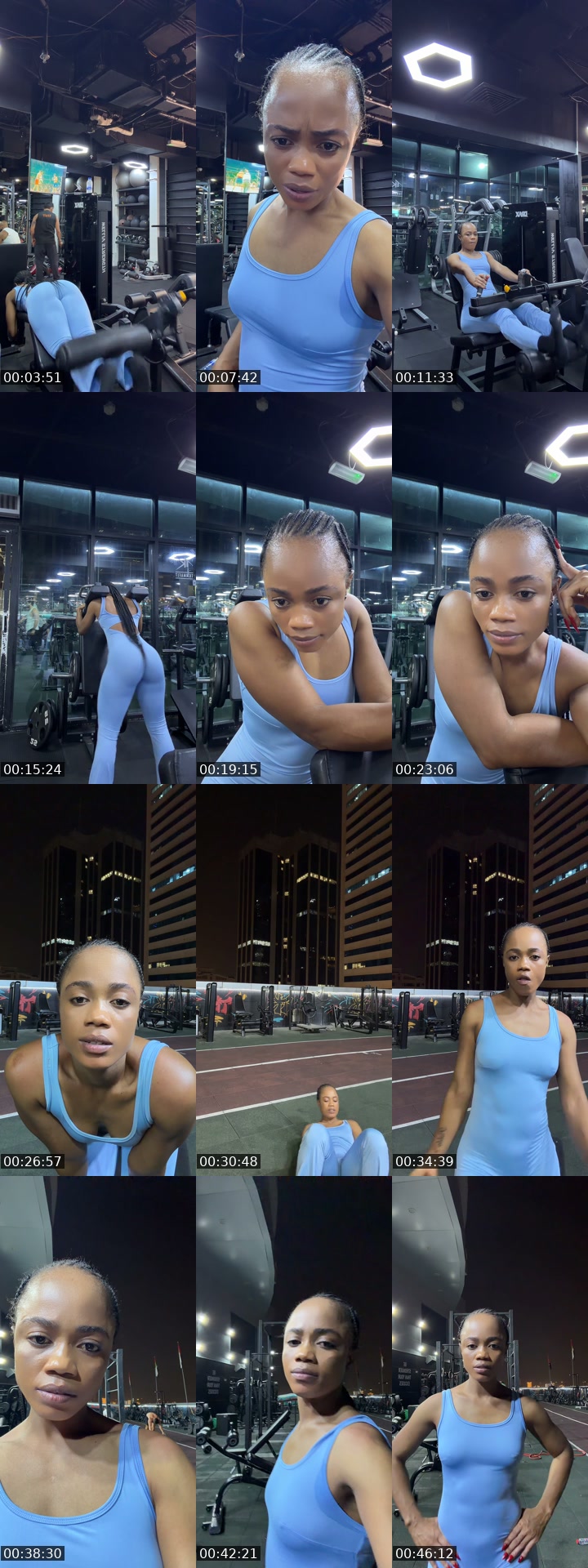 TikTok live: Workout with me by @nafeesagas97
