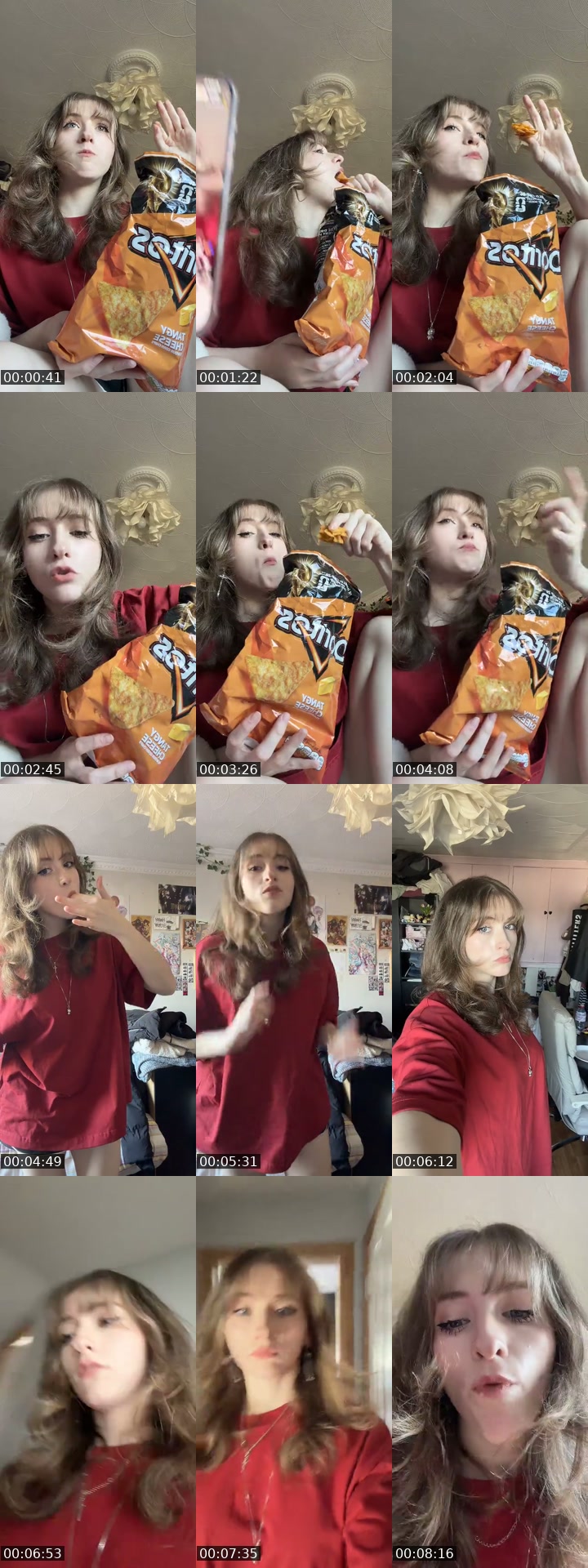 TikTok live: Dorito mukbang by @bearpop49