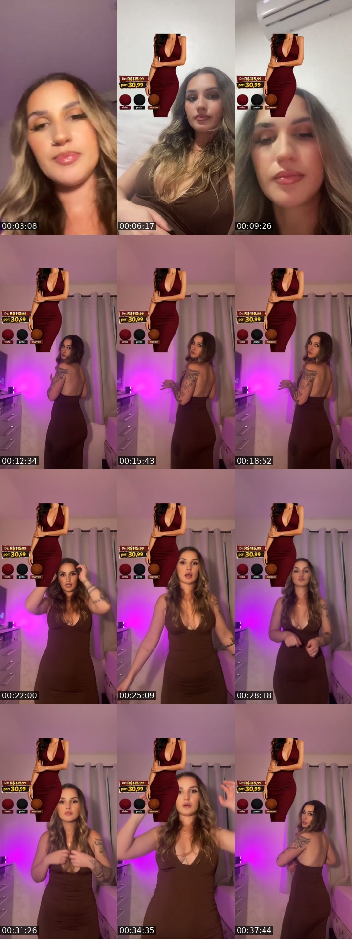 TikTok live: VESTIDO EM SUPLEX 🎀 by @nahmoana