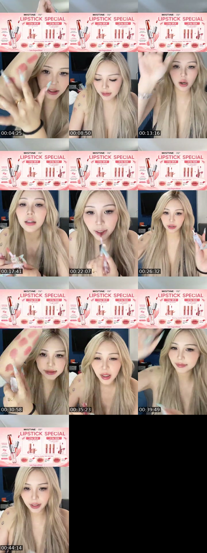 TikTok live: MISTINE LIPSTICK SALE by @xktrine