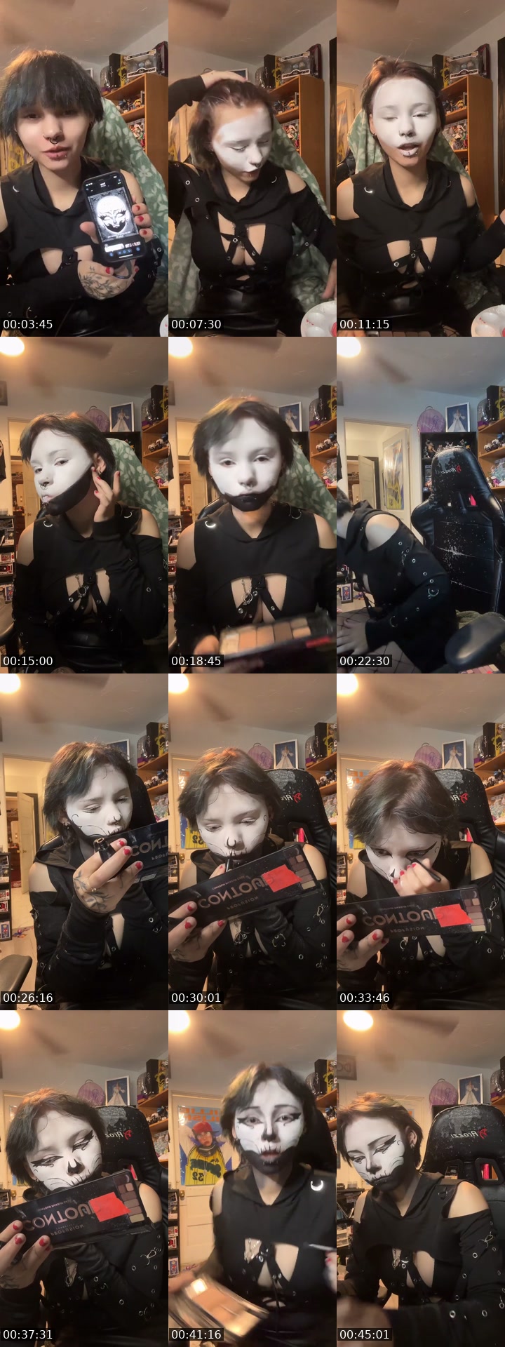 TikTok live: Goth makeup by @altasaythat3x