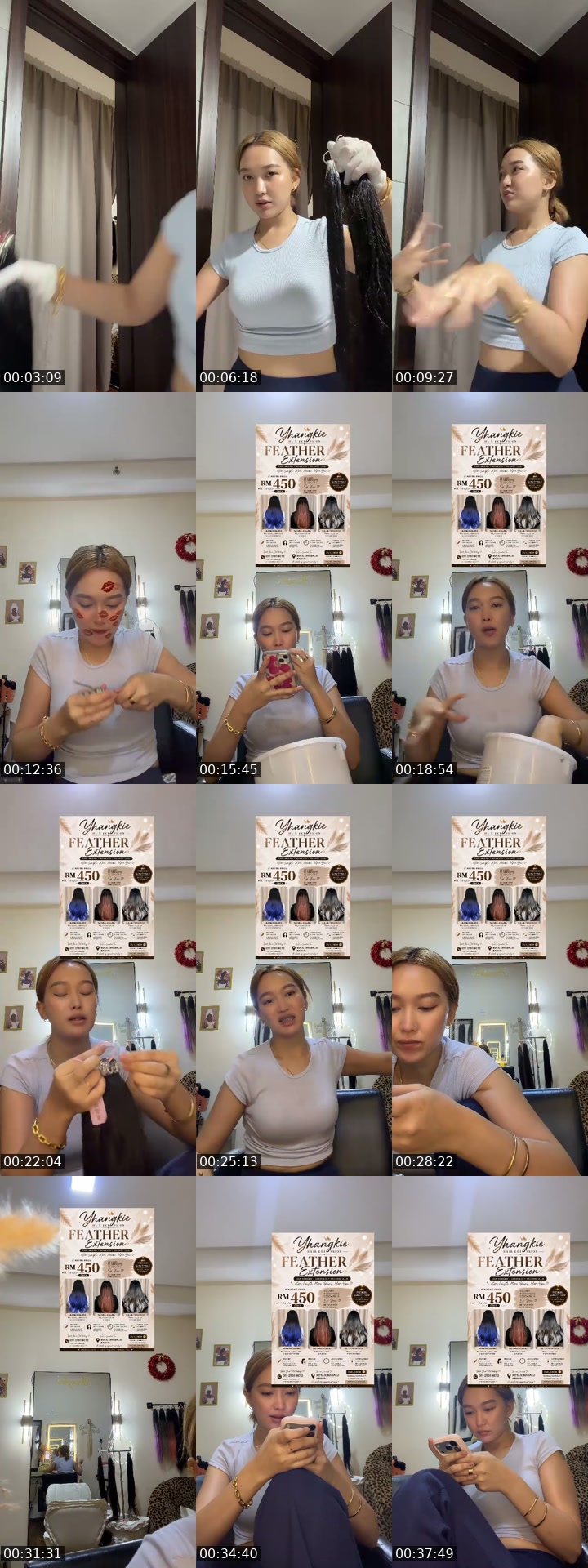 TikTok live: Hair extension Kota Kinabalu by @yhangkiehairstudio