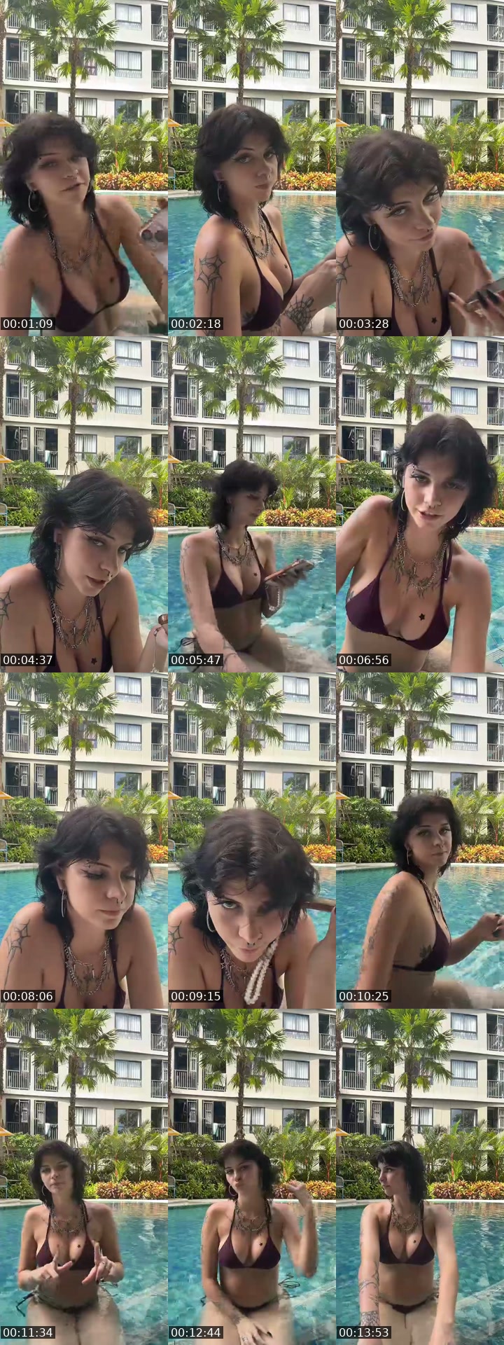 TikTok live: Pool day 💕 by @cyberbunniex