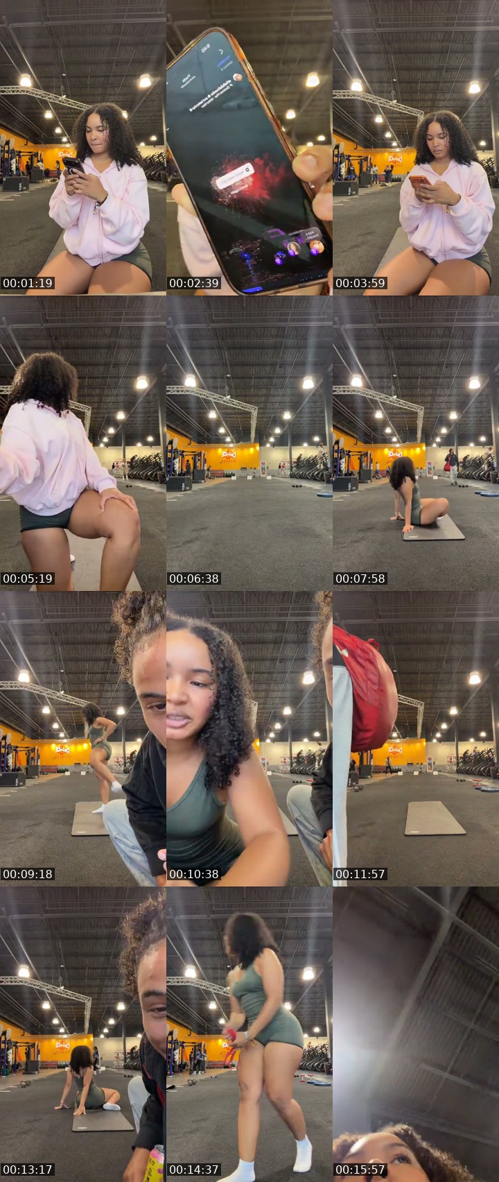 TikTok live: gym session by @ariwitdahoodie