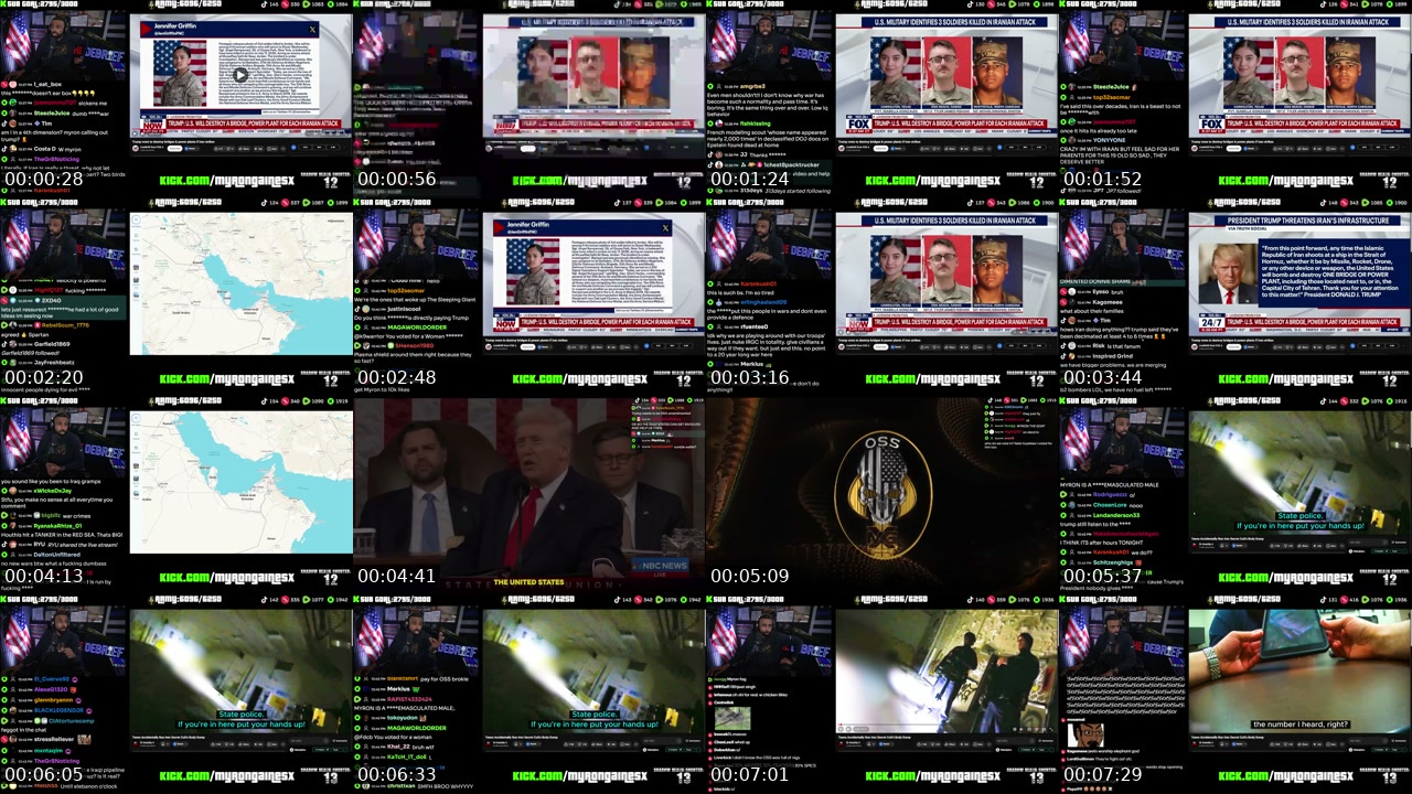 TikTok live: Trump Targets Iranian Civilains, by @myrongainesxx