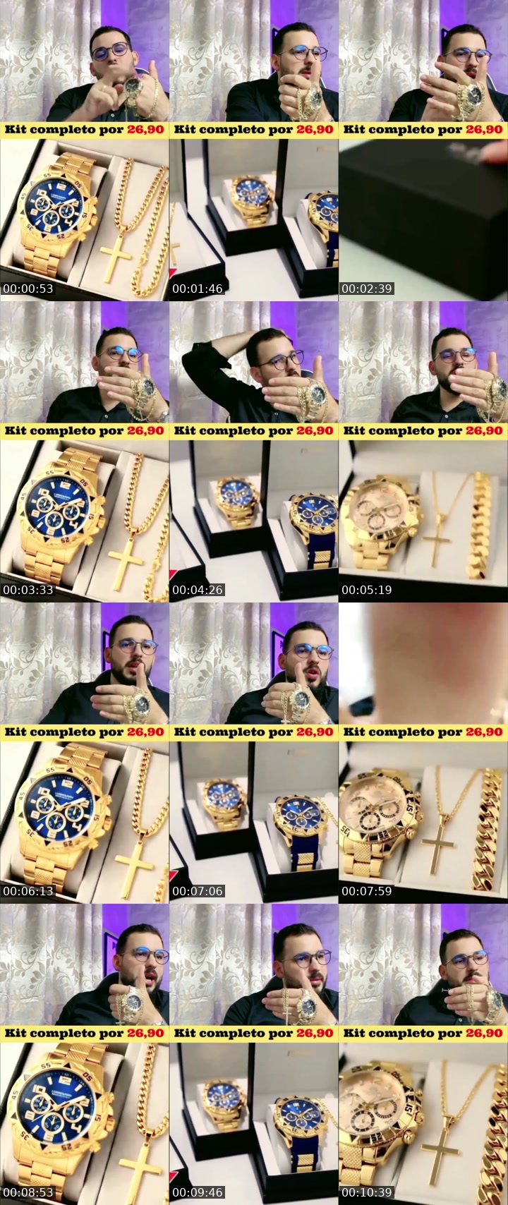 TikTok live: Kit Relógio masculino 26,90 by @mendesmoitinho