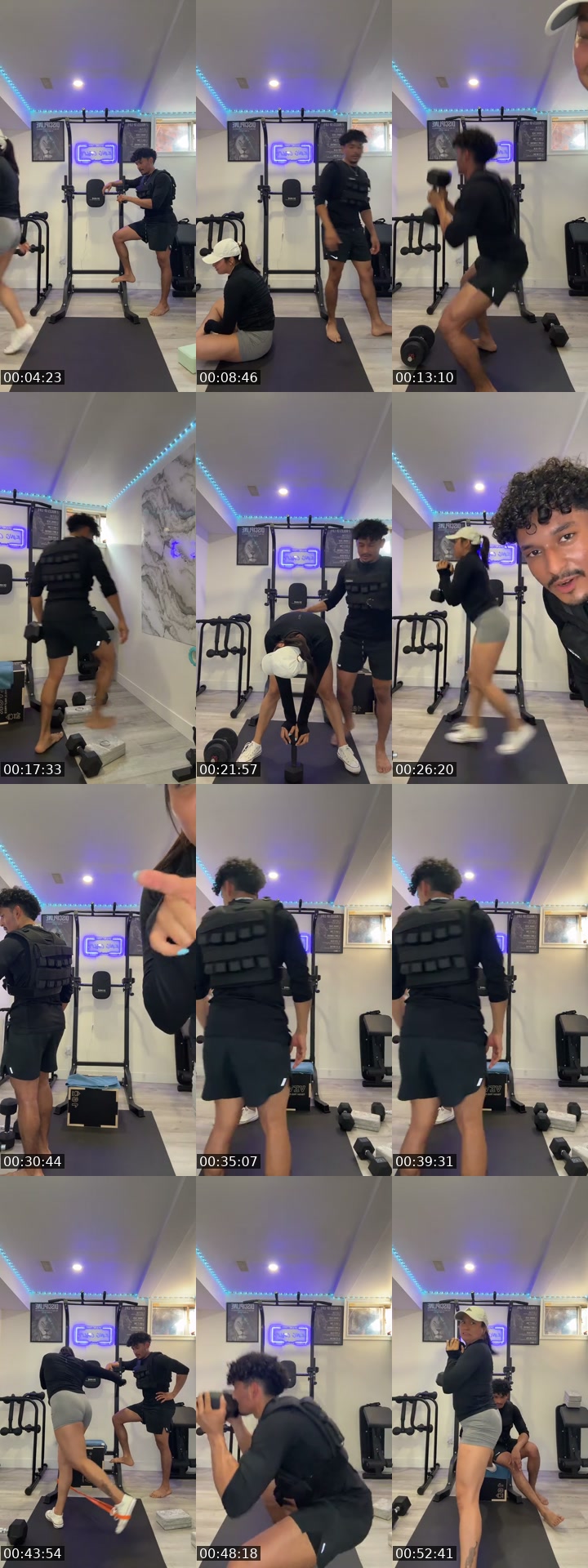 TikTok live: Leg workout 🏋️‍♀️ by @calisthenics.riko.g