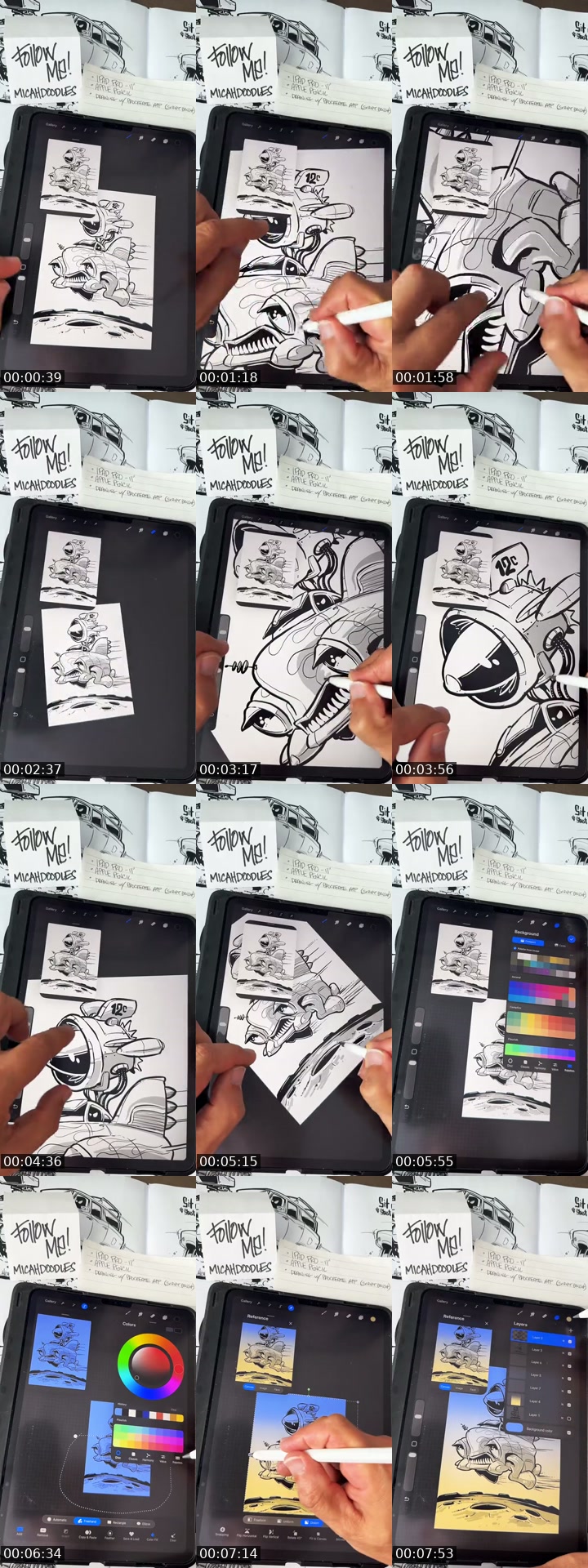 TikTok live: How to draw a hot rod by @micahdoodles