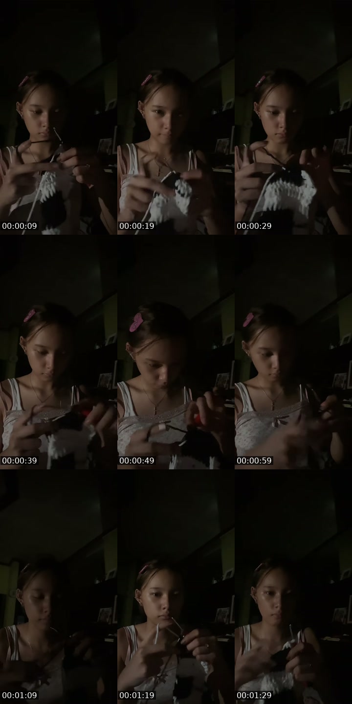 TikTok live: Crochet w me habang brownout by @jillieee02