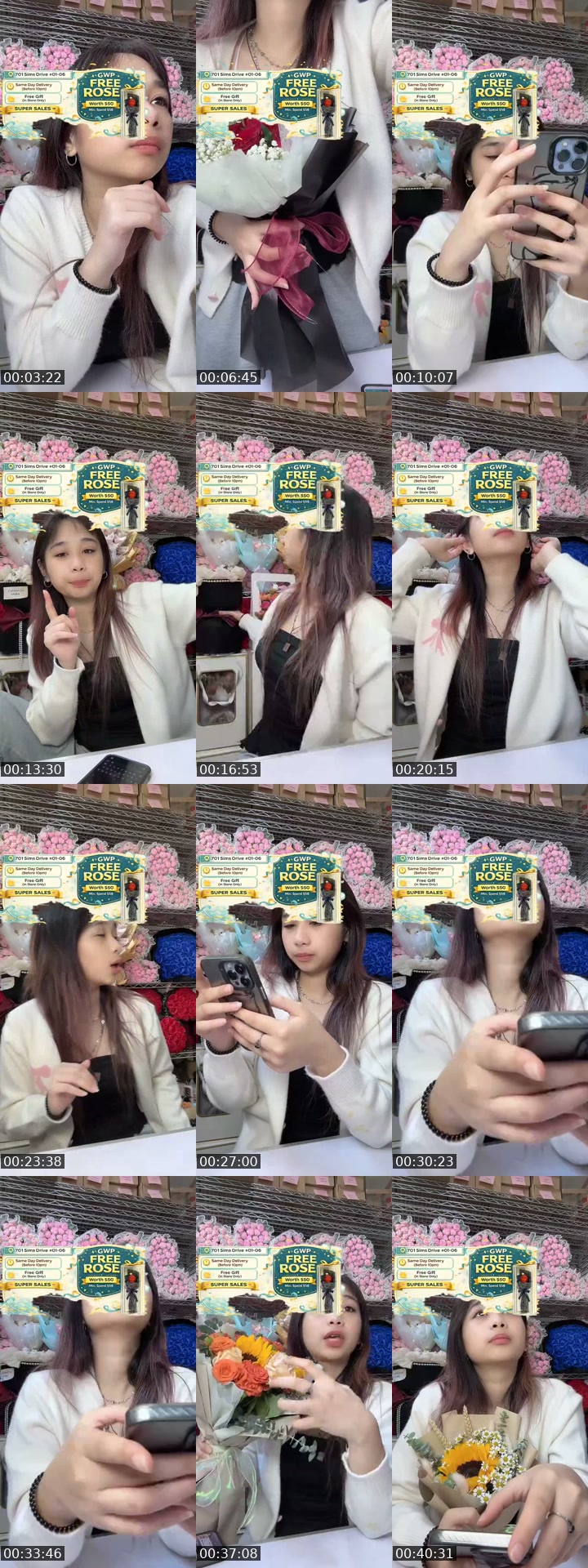 @flowershopsg TikTok live from 2026-07-24