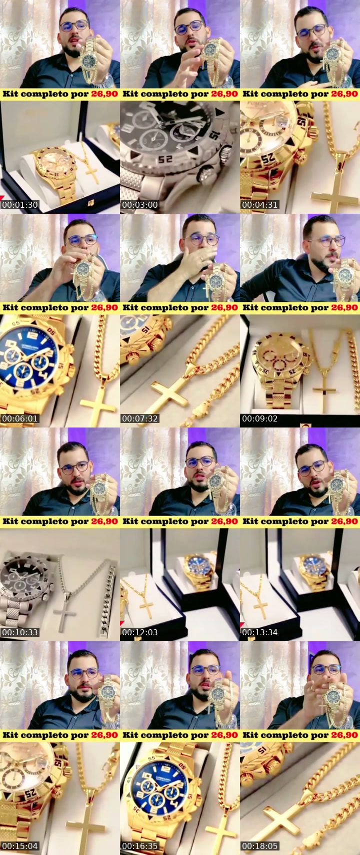 TikTok live: Kit Relógio masculino 26,90 by @mendesmoitinho