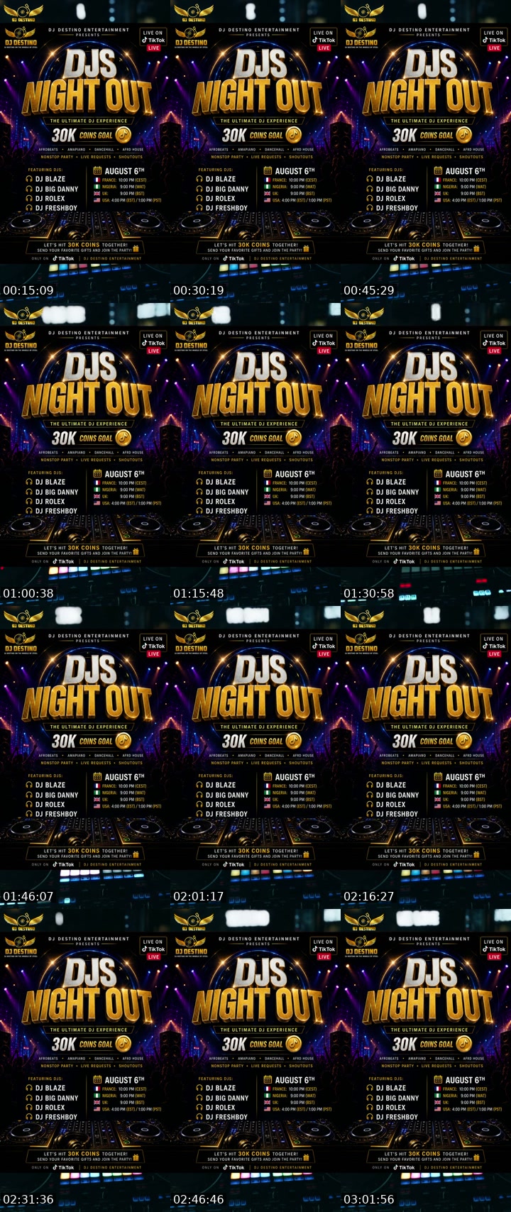 TikTok live: VIBES by @djdestino