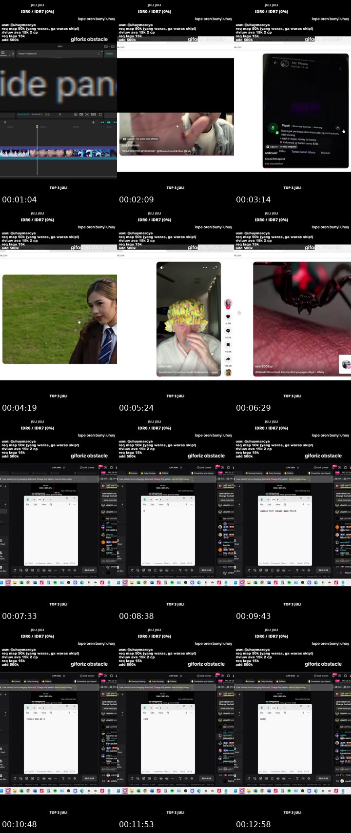 TikTok live: lg istirahat awkkaowka #allfake by @mcoeditzx_