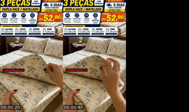 TikTok live: KIT COBRE LEITO 3 PEÇAS 77% DESC by @amandinhachados