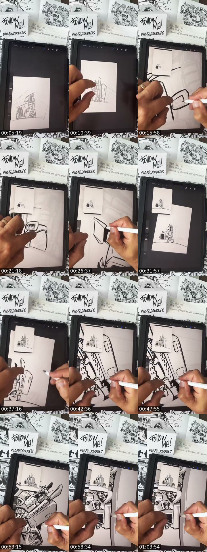 TikTok live: How to draw a hot rod by @micahdoodles