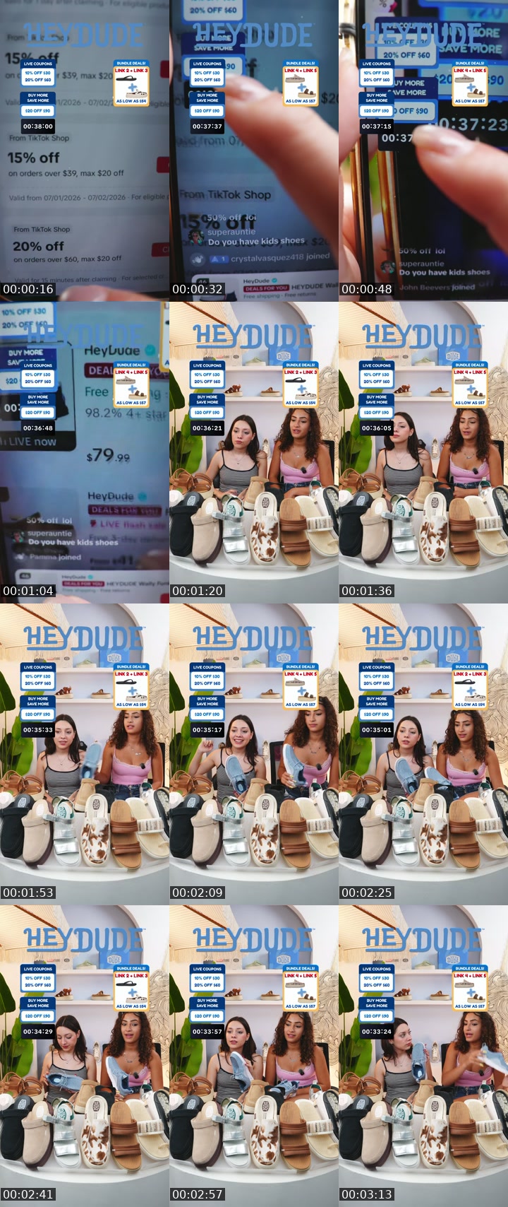 TikTok live: Deals For You Day  LIVE by @heydudeshop_us
