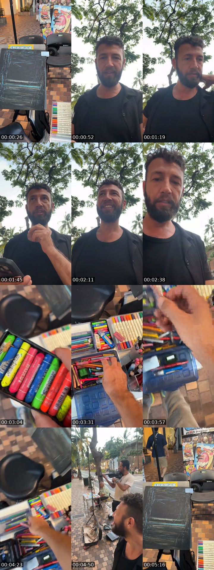 TikTok live: Leon draws crazy in Waikiki HI by @caravature