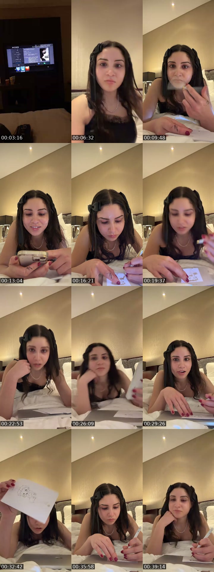 TikTok live: Night routine by @bianca.lovessinging