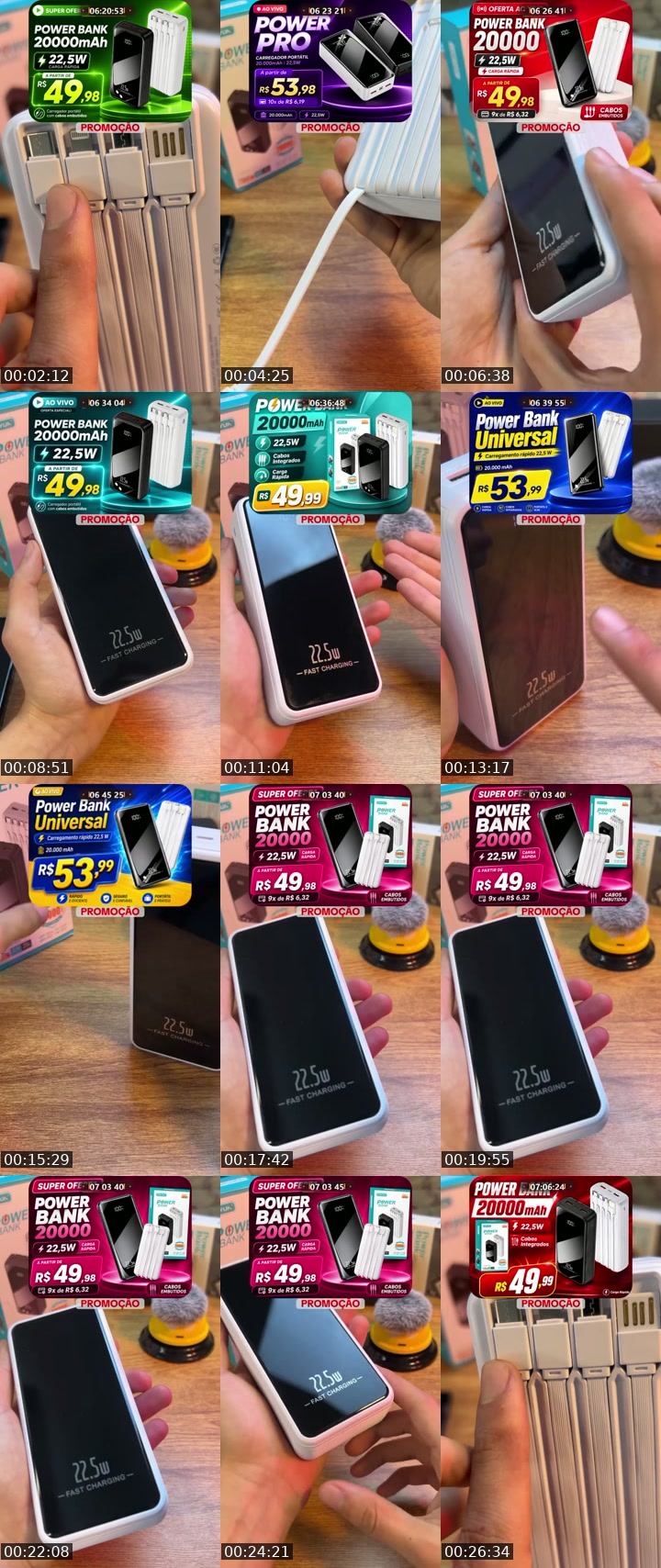 TikTok live: Promoção Power Bank by @theusdicas_ofc