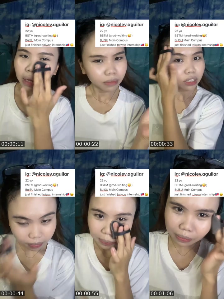 TikTok live: pre-shower makeup😝 by @nicolev.aguilar