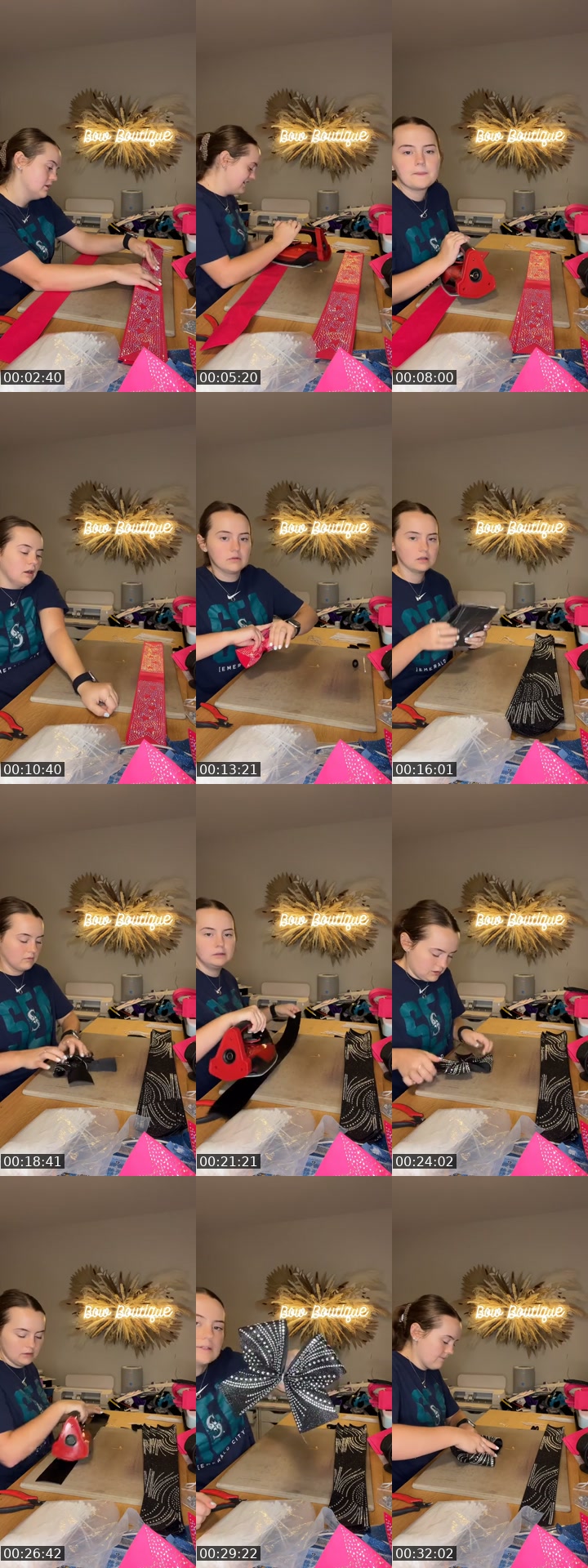 TikTok live: Making cheer bows live🫶🏻 by @bowboutique
