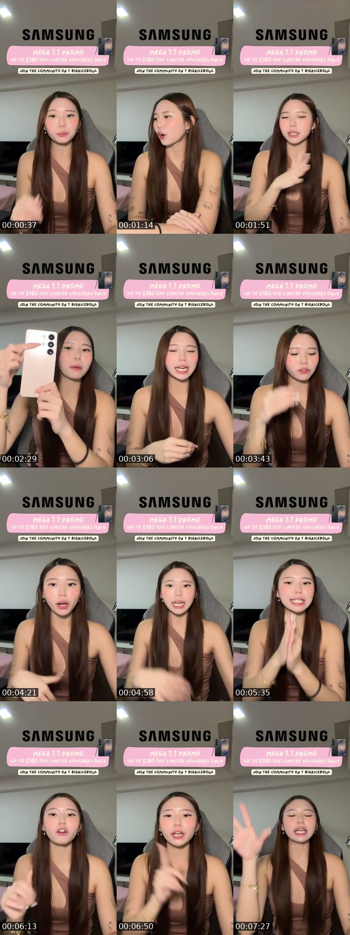 TikTok live: SAMSUNG stream 📲 by @smolriceee