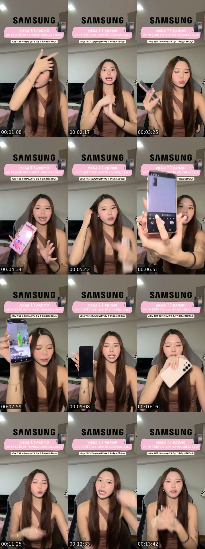 TikTok live: SAMSUNG stream 📲 by @smolriceee