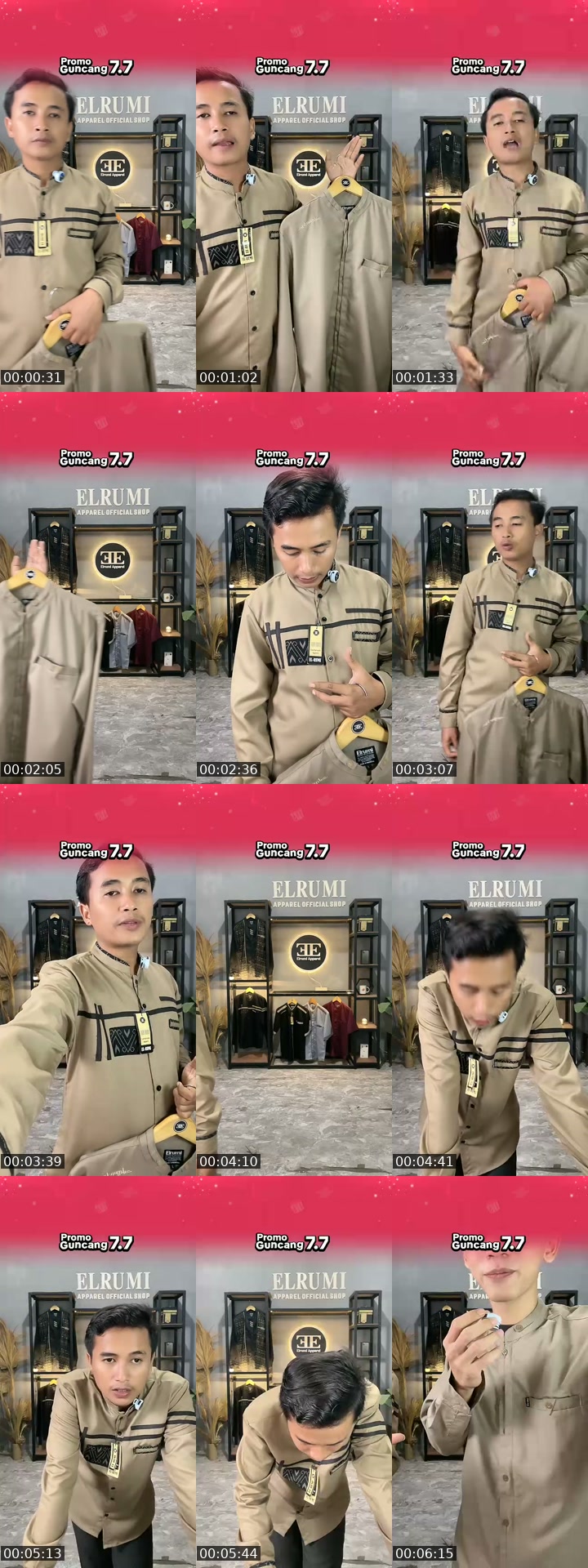 TikTok live: Promo baju koko pria by @elrumi_apparel_official