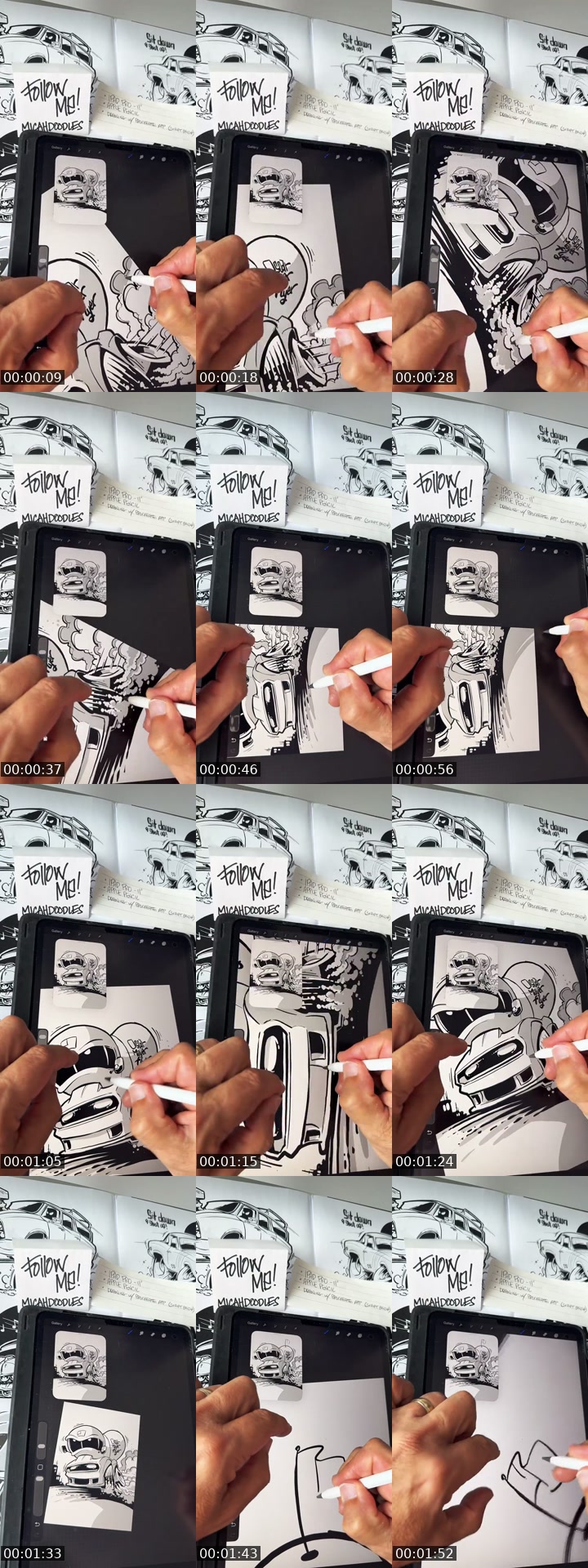 TikTok live: How to draw a hot rod by @micahdoodles