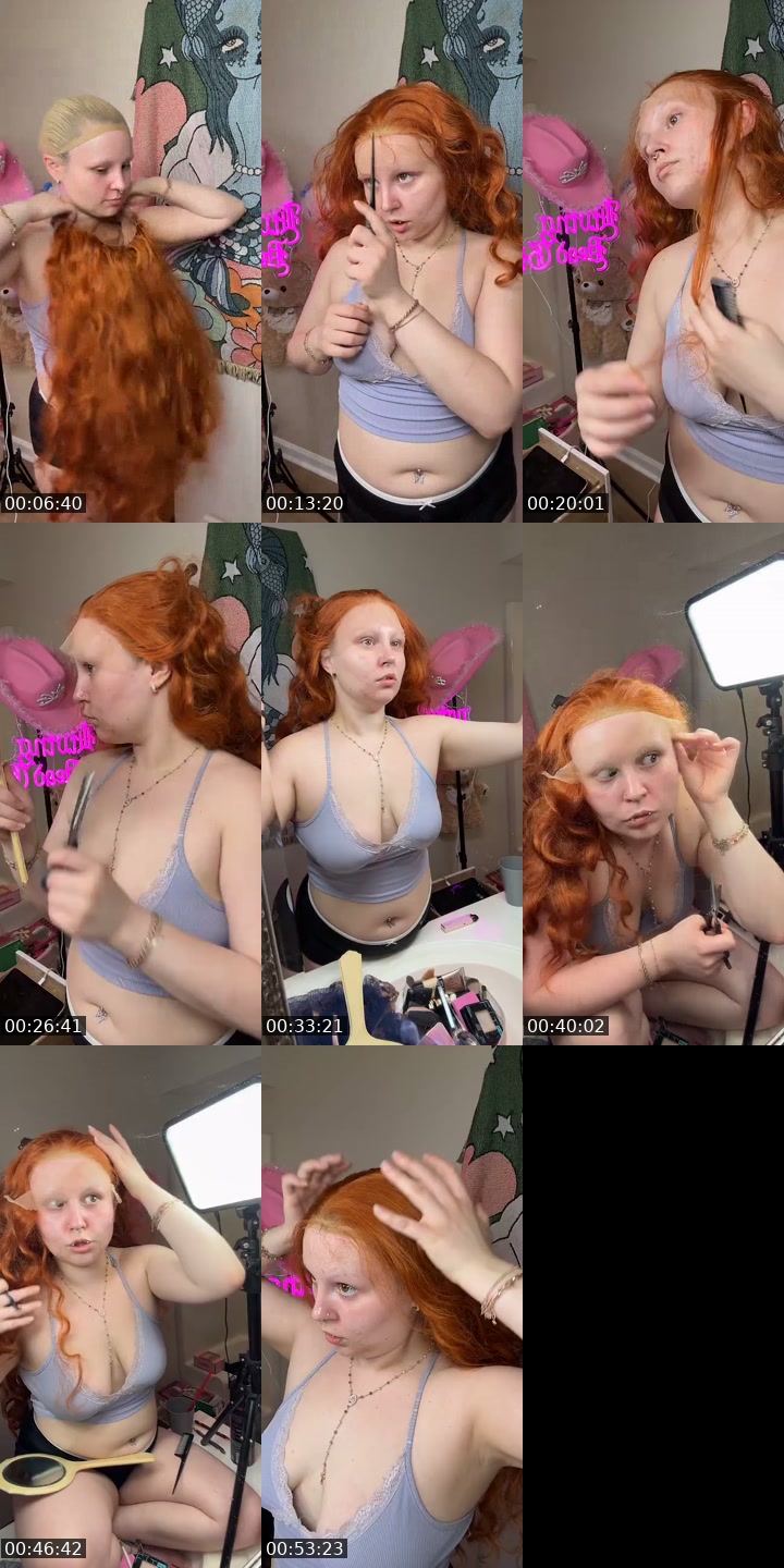 TikTok live: wig  makeup grwm 🪩💋 by @luckylucylu777