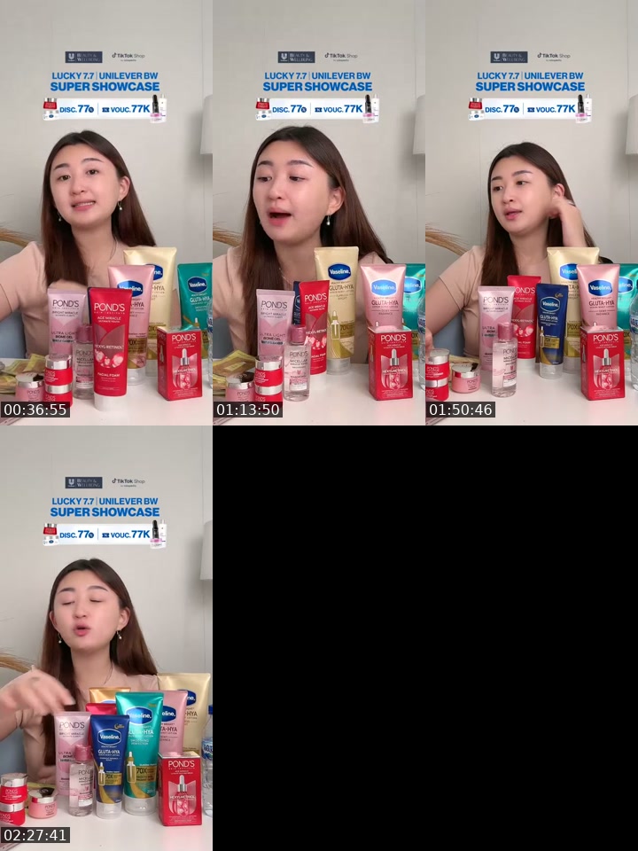 TikTok live: PONDS  VASELINE 7.7 PROMO🫶🏻 by @vallene
