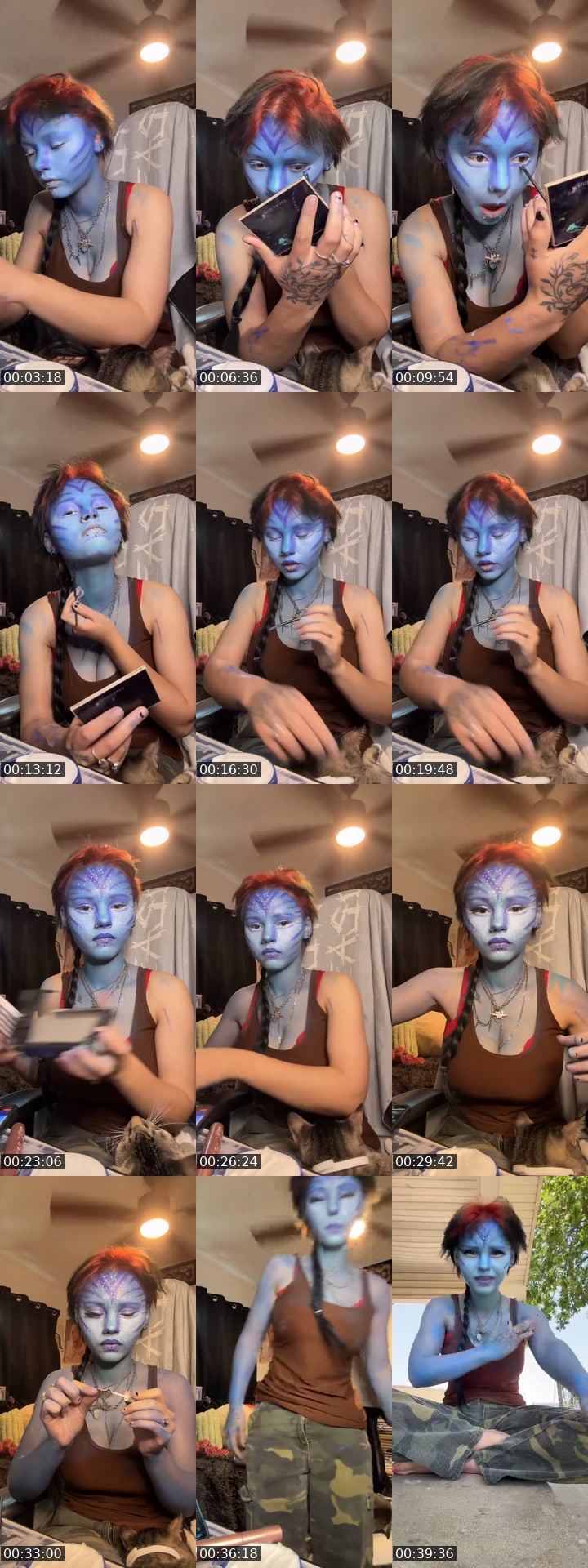 TikTok live: Avatar makeup by @altasaythat3x