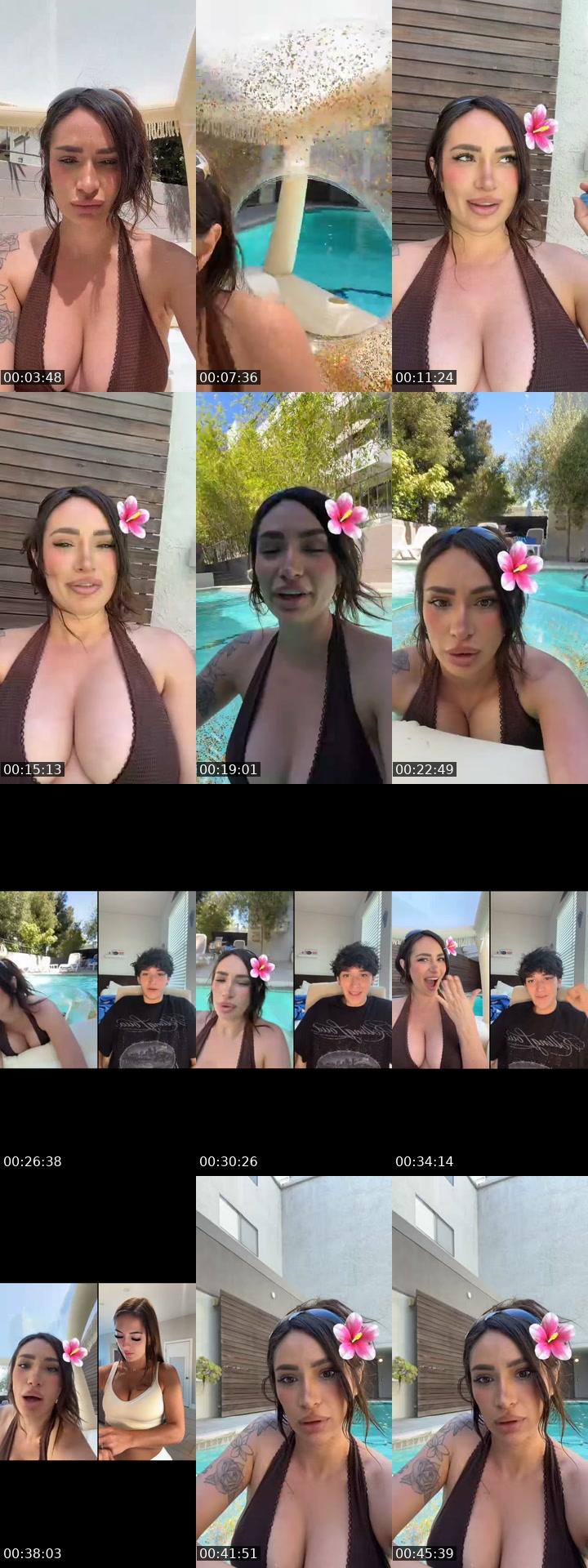 TikTok live: pool day ☀️💦🔫 by @eleneanickola