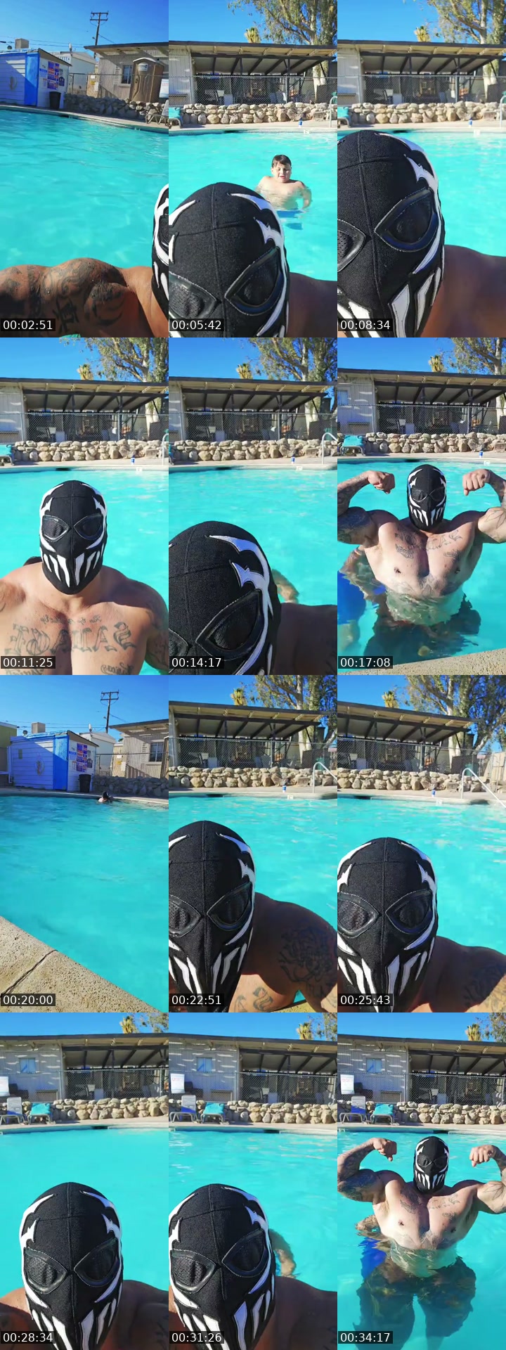 TikTok live: pool live #pool #masktok #muscle by @cali_fit_lucha