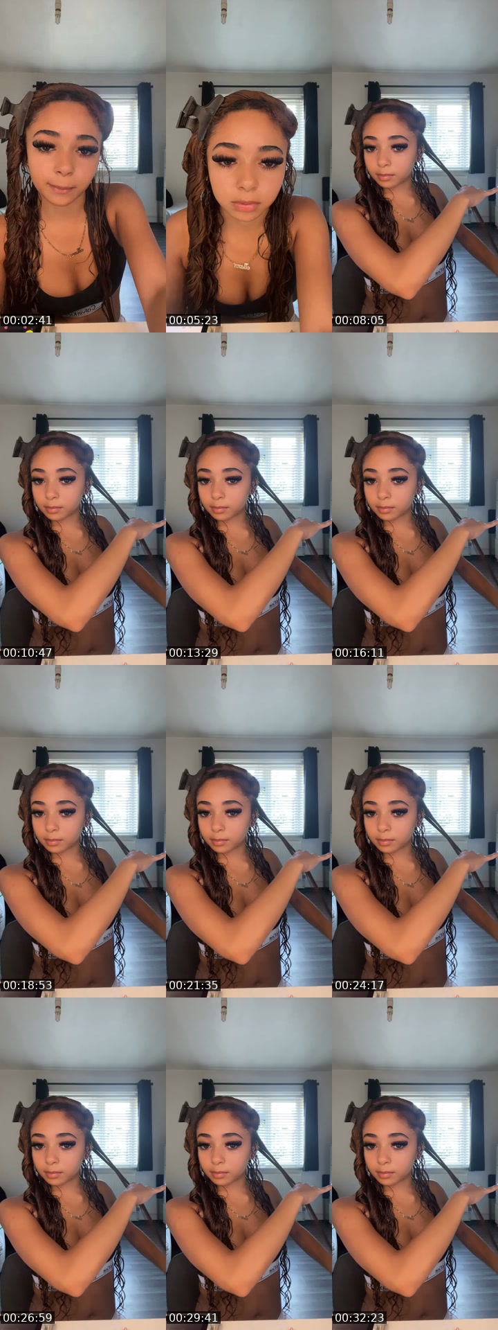 TikTok live: curly hair routine by @teepriv4