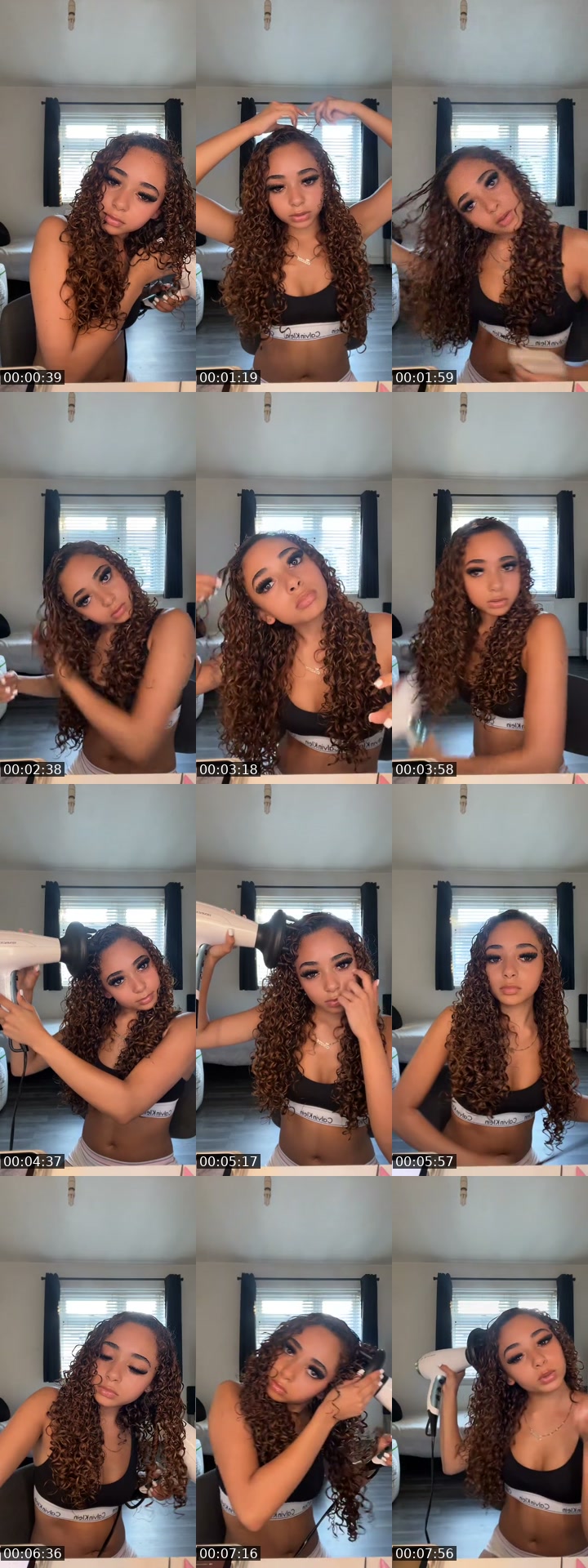 TikTok live: curly hair routine by @teepriv4